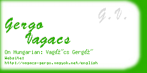 gergo vagacs business card